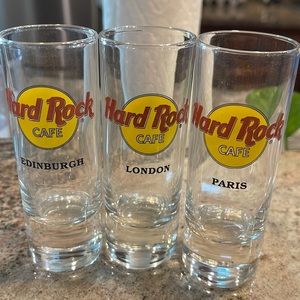 Hard Rock Cafe 4 inch collectible shot glasses